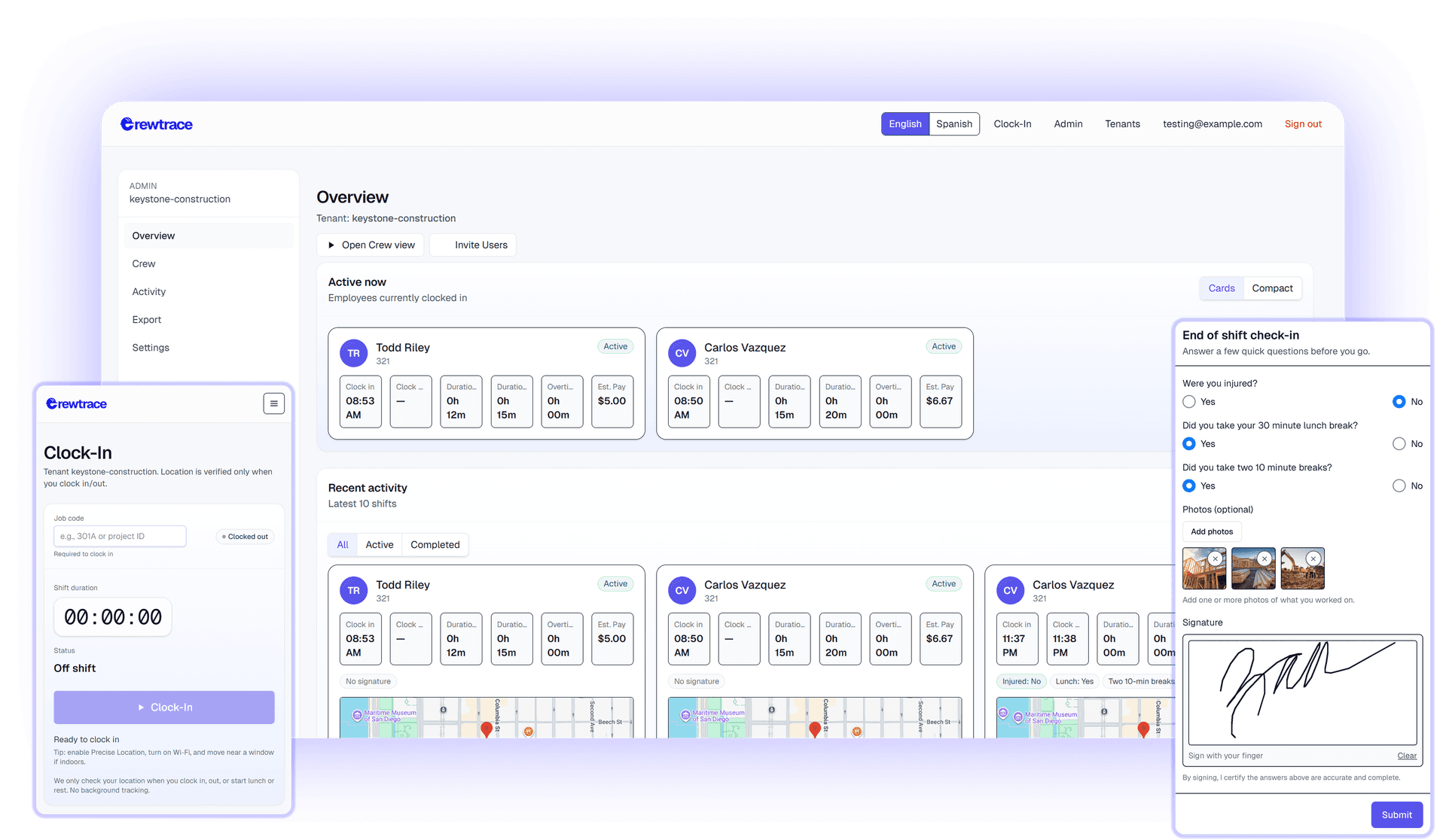 Plumbing Dashbord Mockup