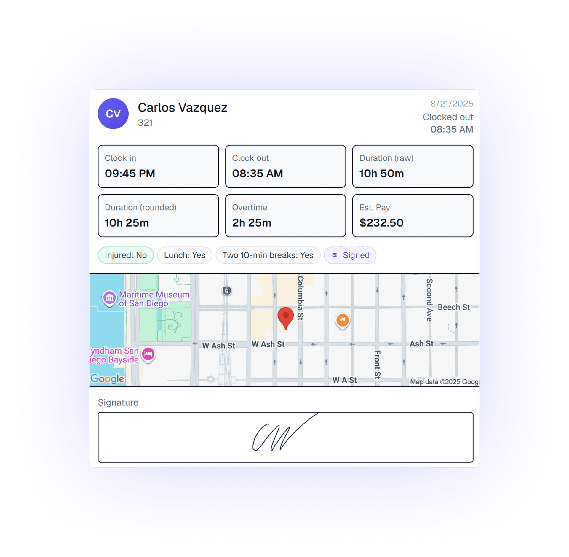 GPS Time Tracking preview